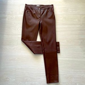 SALE! New! Brunello Cucinelli Brown Soft Leather Pants